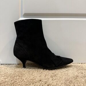 Salvatore Ferragamo Ankle‎ Boots Womens Size 6.5 Suede Kitten Heel Made in Italy